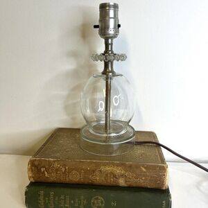 Underwriters Laboratories Inc Vintage Portable Lamp Clear Glass Bubble Base